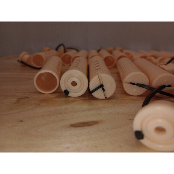 Set of 26, peach colored perm rods  used once - Picture 2 of 3